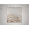 Quadro con cornice in legno sand 100x100cm Agave