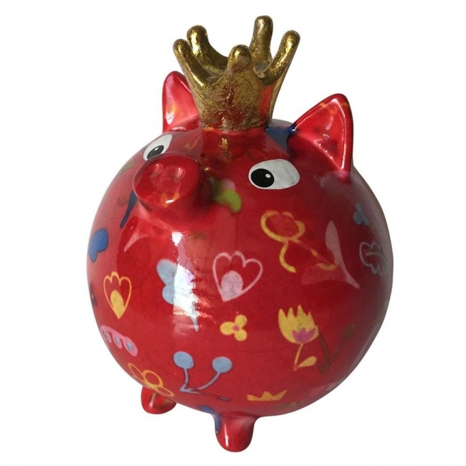 Moneybank pig betty  - rosso Pomme Pidou