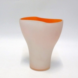 Vaso piccolo arancio 21 cm h