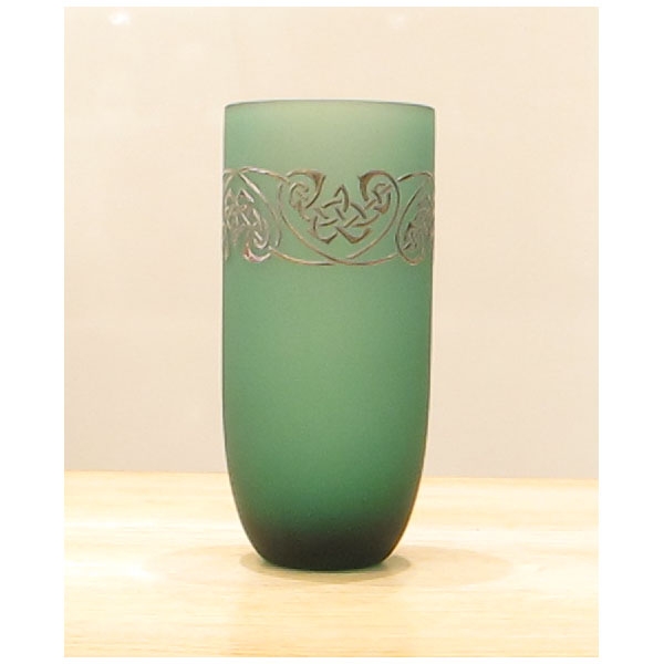 Vaso verde serigrafato Egizia