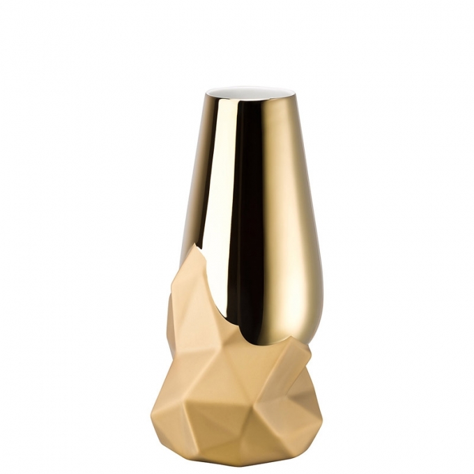 Vaso geode 27 cm gold Rosenthal