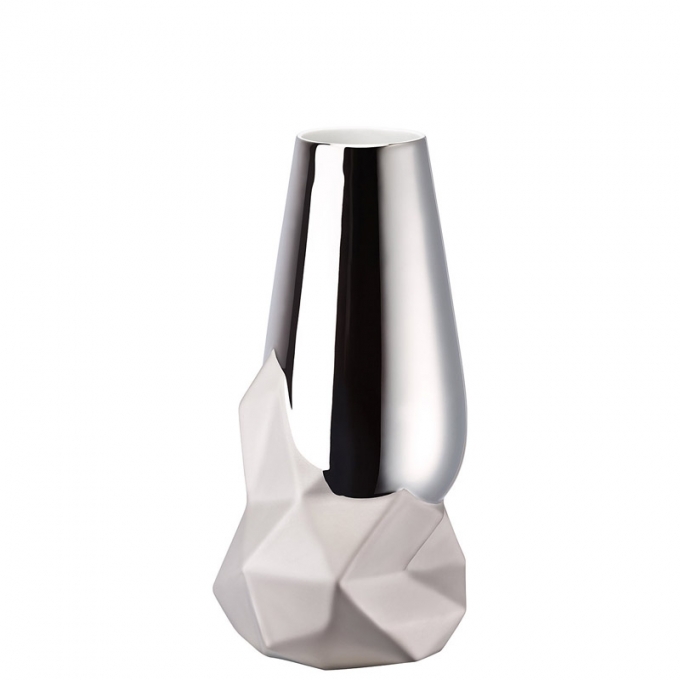 Vaso geode 27 cm silver Rosenthal