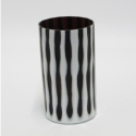 Vaso in vetro nero e bianco kare design