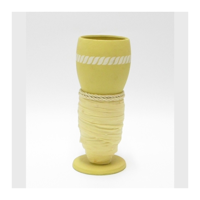 Vaso in ceramica giallo kare design