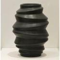 Vaso irregolare nero ceramica h.30 Oakom