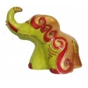 Mini elefante in piedi (alt.10cm) verde Soizick