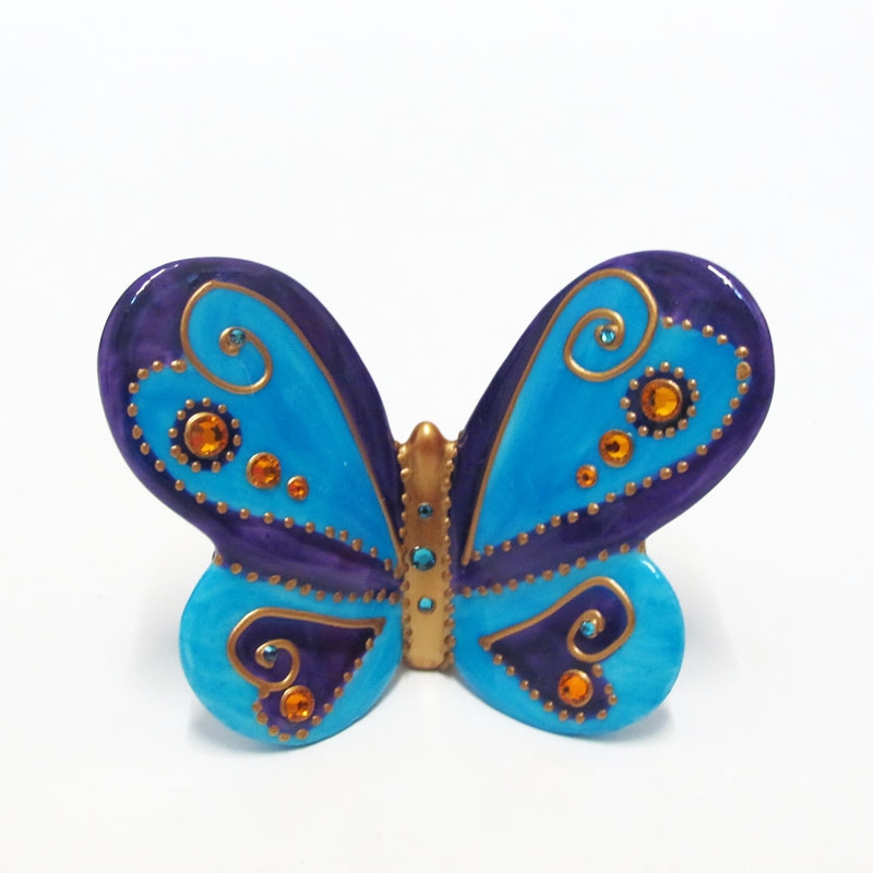 Farfalla larghezza viola-azzurro Soizick