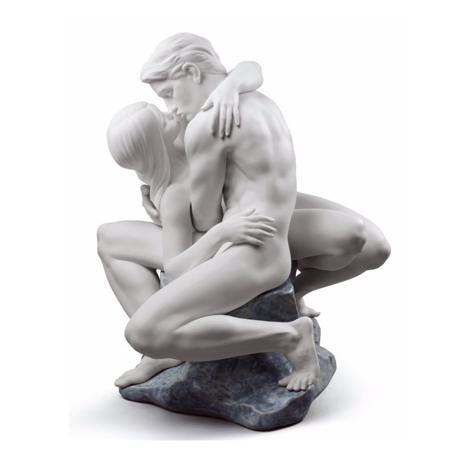 Statua Bacio Appassionato Lladrò