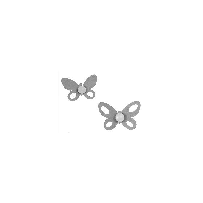 Set gancio butterfly bianco neve Arti e Mestieri