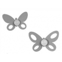 Set gancio butterfly bianco neve Arti e Mestieri