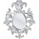 Specchio barocco ovale foglia argento kare design