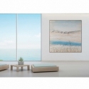 Quadro con cornice in legno beach 100x100cm Agave