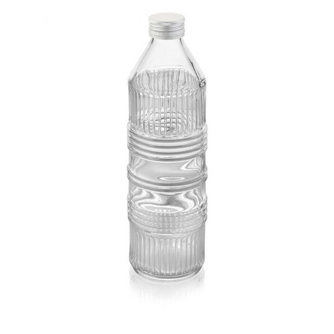 Industrial chic bottiglia acqua trasparente c/tapp ivv