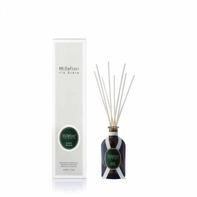 Via brera diffusore a stick 100ml green reverie millefiori