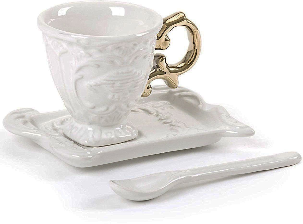 Tazza caffe' in porcellana i-wares gold seletti