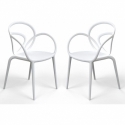 Coppia di sedie loop chair qeeboo bianche