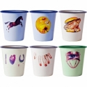 Set 6 bicchieri in metallo smaltato toiletpaper seletti