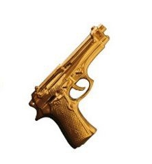 La mia pistola in porcellana limited oro seletti