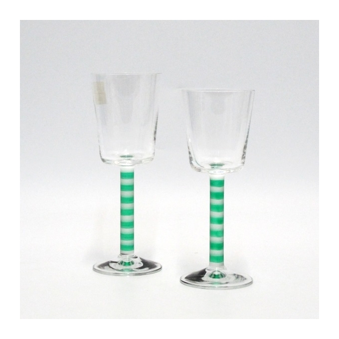 Servizio bicchieri 12 pz gambo verde
