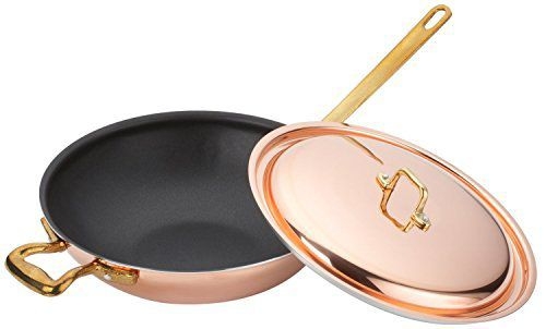 Wok in rame con coperchio 28cm Ballarini