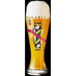 Bicchiere birra re di cuori...