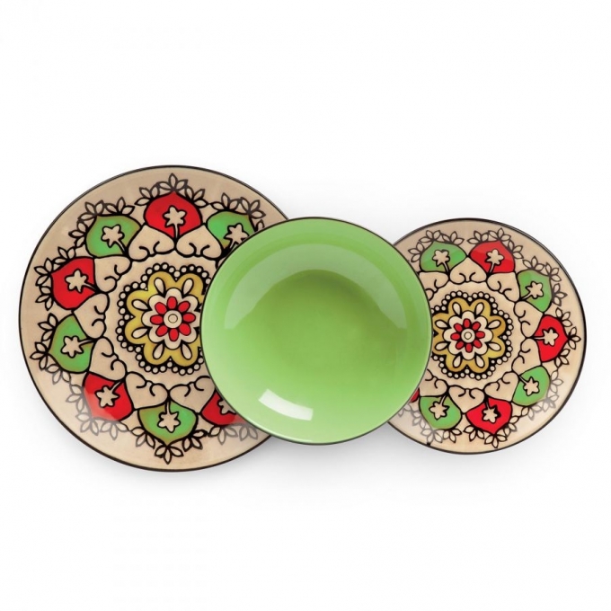 Set 3 piatti verdi mediterraneo egan