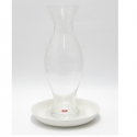 Vaso trasparente alto base in ceramica alessi