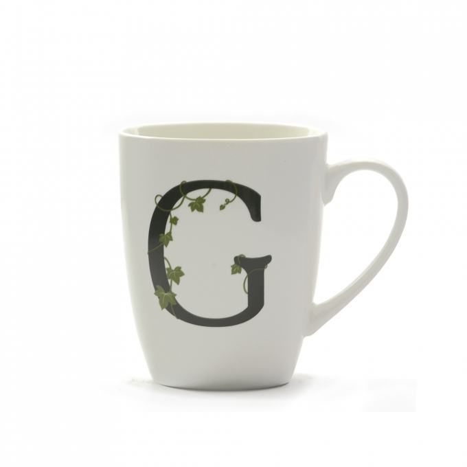 Atupertu mug lettera g cc 380 gb la porcellana bianca