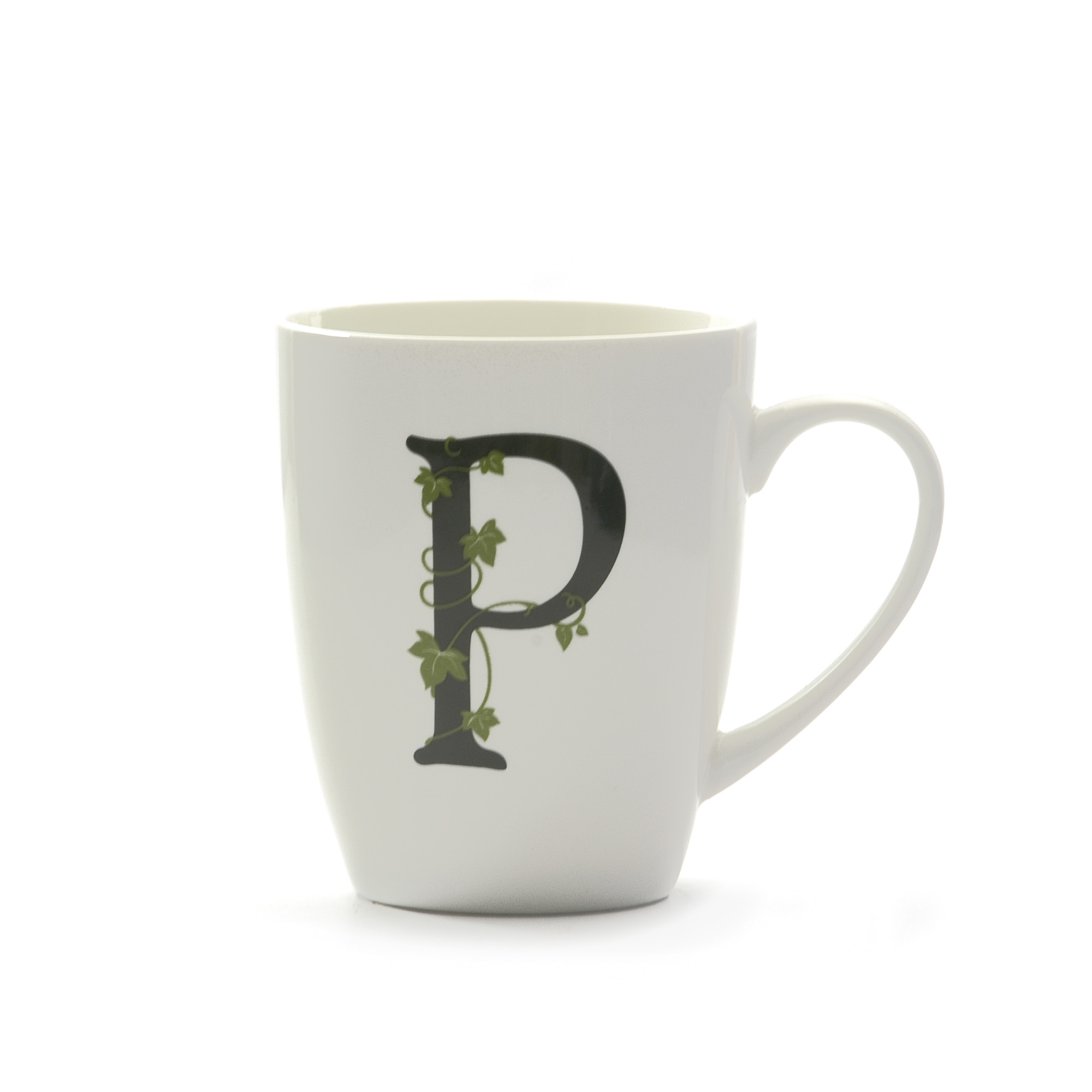 Atupertu mug lettera p cc 380 gb la porcellana bianca