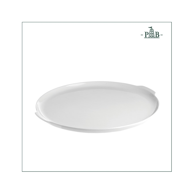 Arezzo piatto torta con manici cm 34,5 gb la porcellana bianca