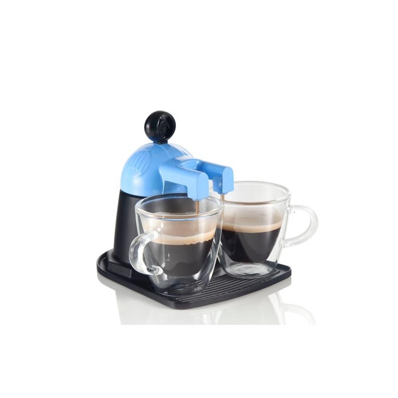 Brandani - caffettiera melita express azzurra alluminio con 2 t