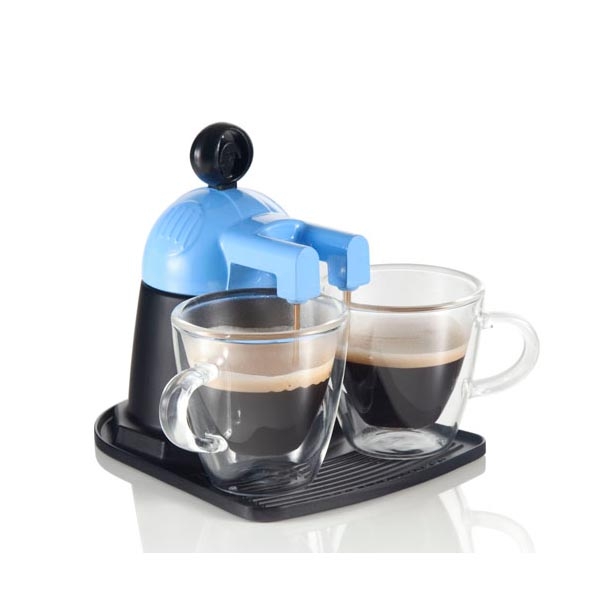 Brandani - caffettiera melita express azzurra alluminio con 2 t