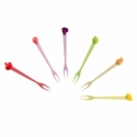 Brandani - forchettine party colori assortiti set 6 pz inox
