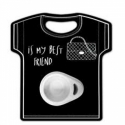 Porta uovo t-shirt nero so chic baci milano