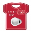 Porta uovo t-shirt rosso so chic baci milano