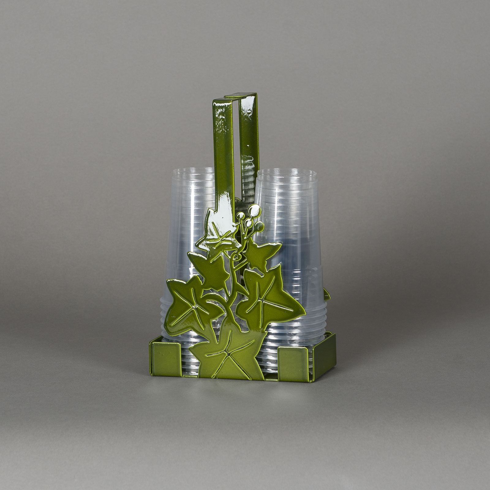 Porta bicchieri edera verde trasparente Arti e Mestieri