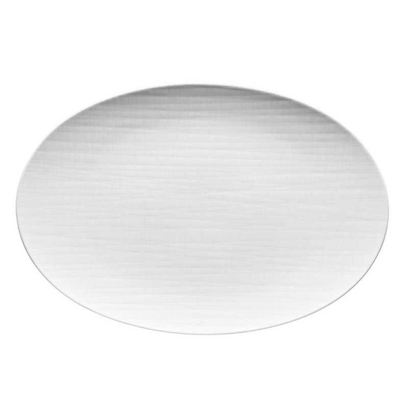 Piatto ovale 34 cm bianco mesh rosenthal