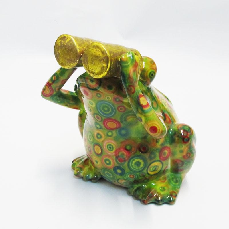 Moneybank frog-2 verde con cerchi Pomme Pidou