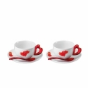 Set 2 tazze cappuccino conpiattino love guzzini