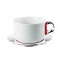 Tazza colazione conpiatt  rosso infusion guzzini