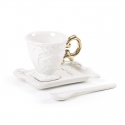 Tazza caffe' in porcellana i-wares gold seletti