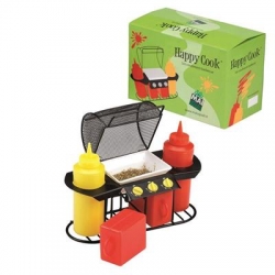 SET CONDIMENTI "BARBECUE" HAPPY COOK CON 2 FLACONI