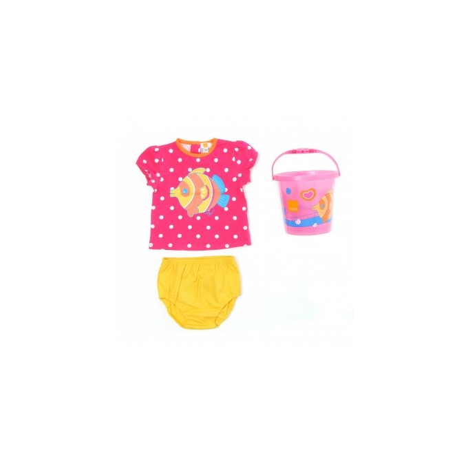 SET SPIAGGIA GIRL (T-SHIRT + COPRIPANNOLINO + SECC