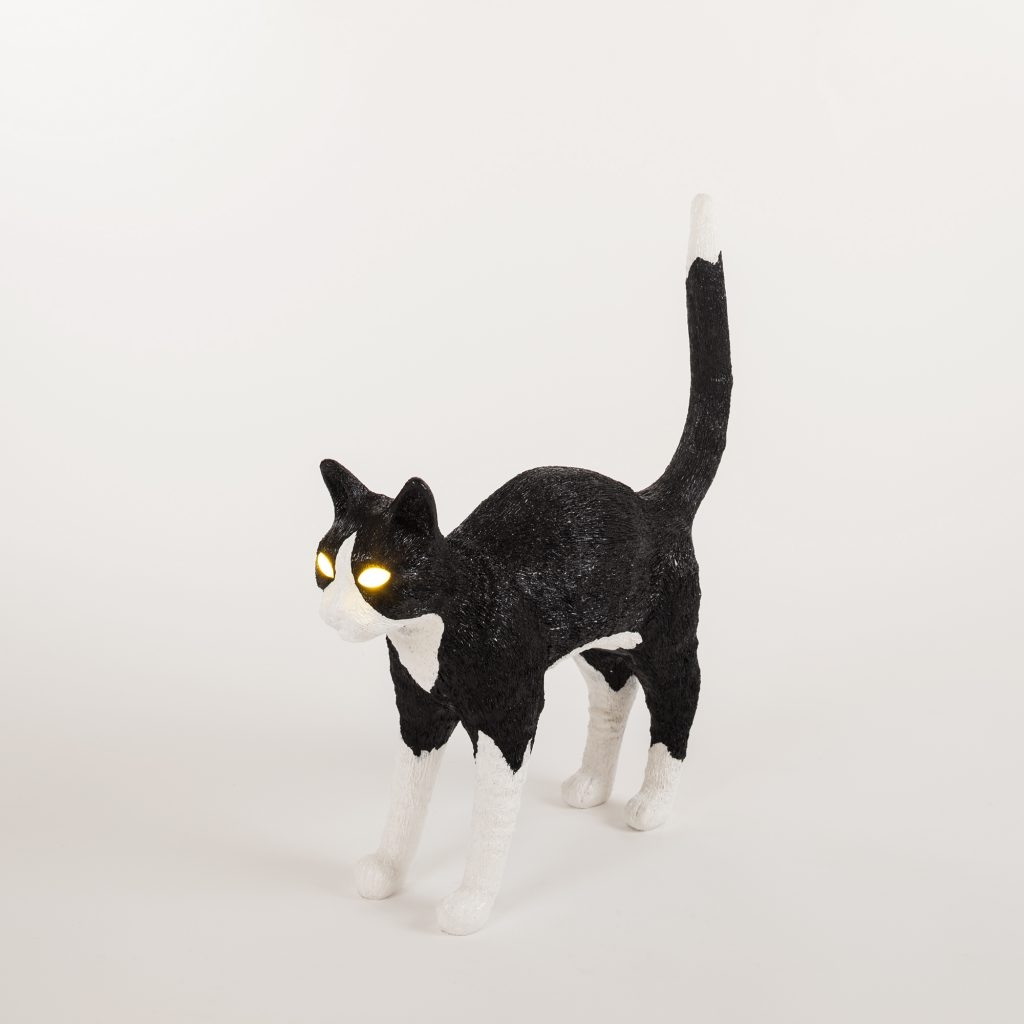 Lampada gatto bianco e nero felix jobby the cat seletti