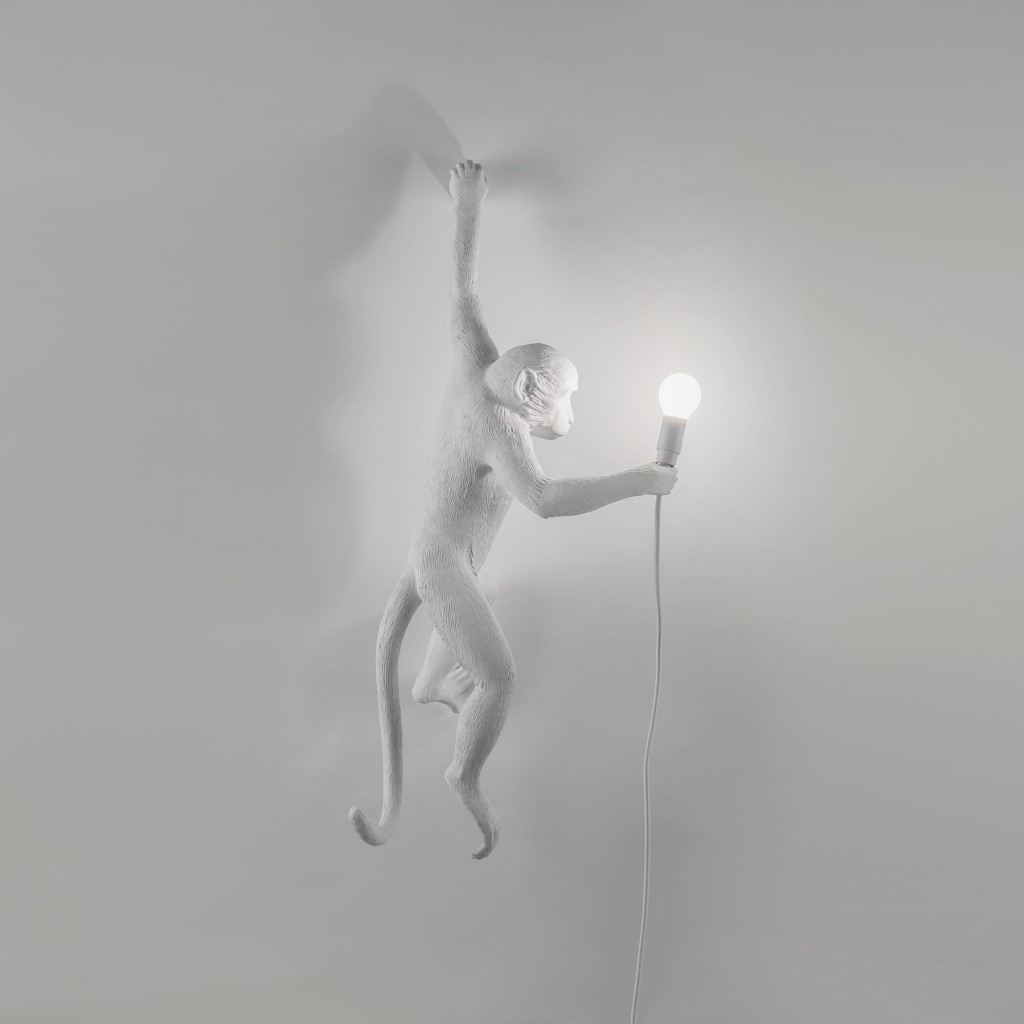 Lampada in resina monkey lamp sinistra seletti