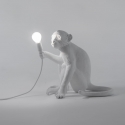Lampada seduta bianca monkey lamp seletti