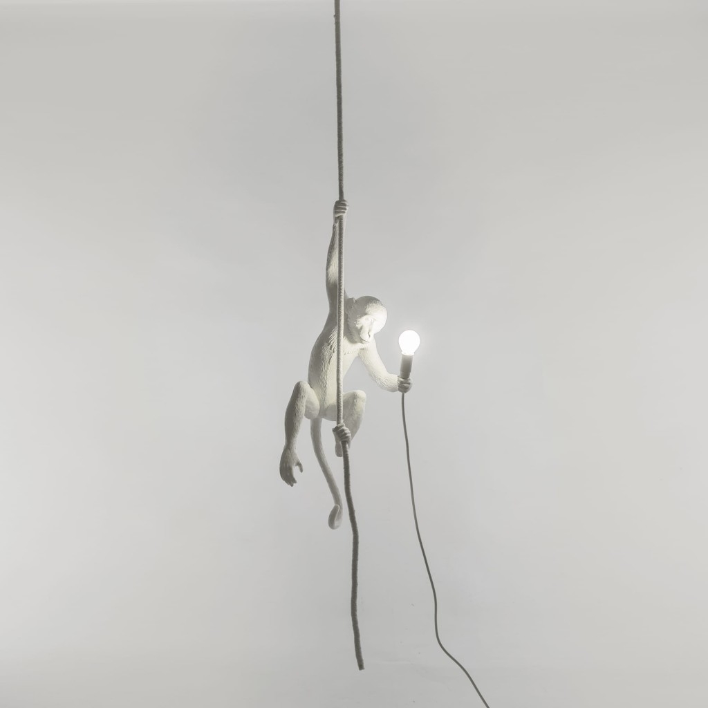 Lampada in resina monkey lamp cm.37x25 h.76,5 - seletti
