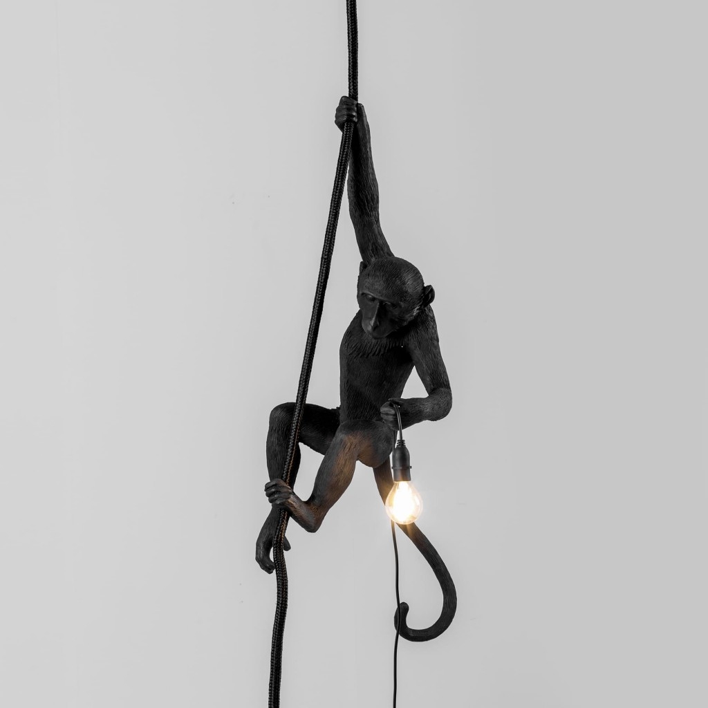 Lampadario scimmia nera monkey lamp seletti