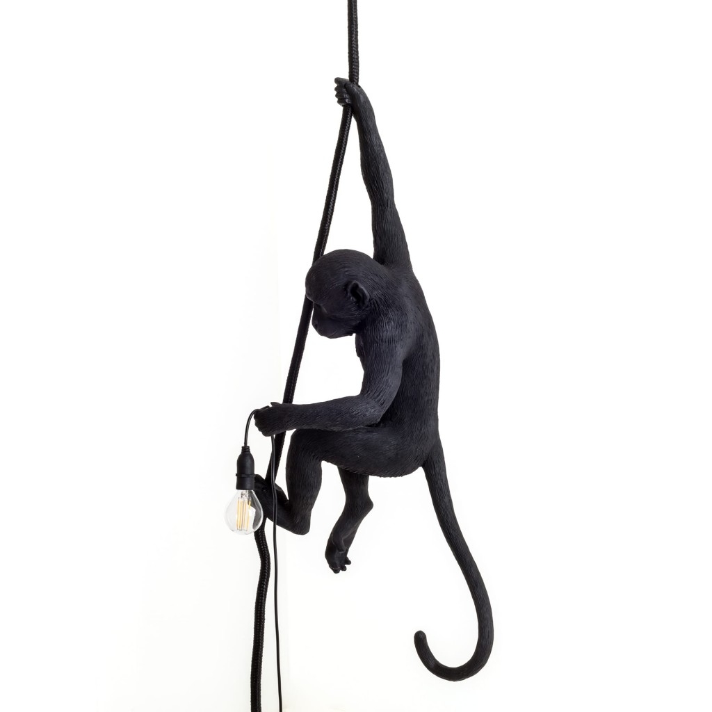 Lampadario scimmia nera monkey lamp seletti