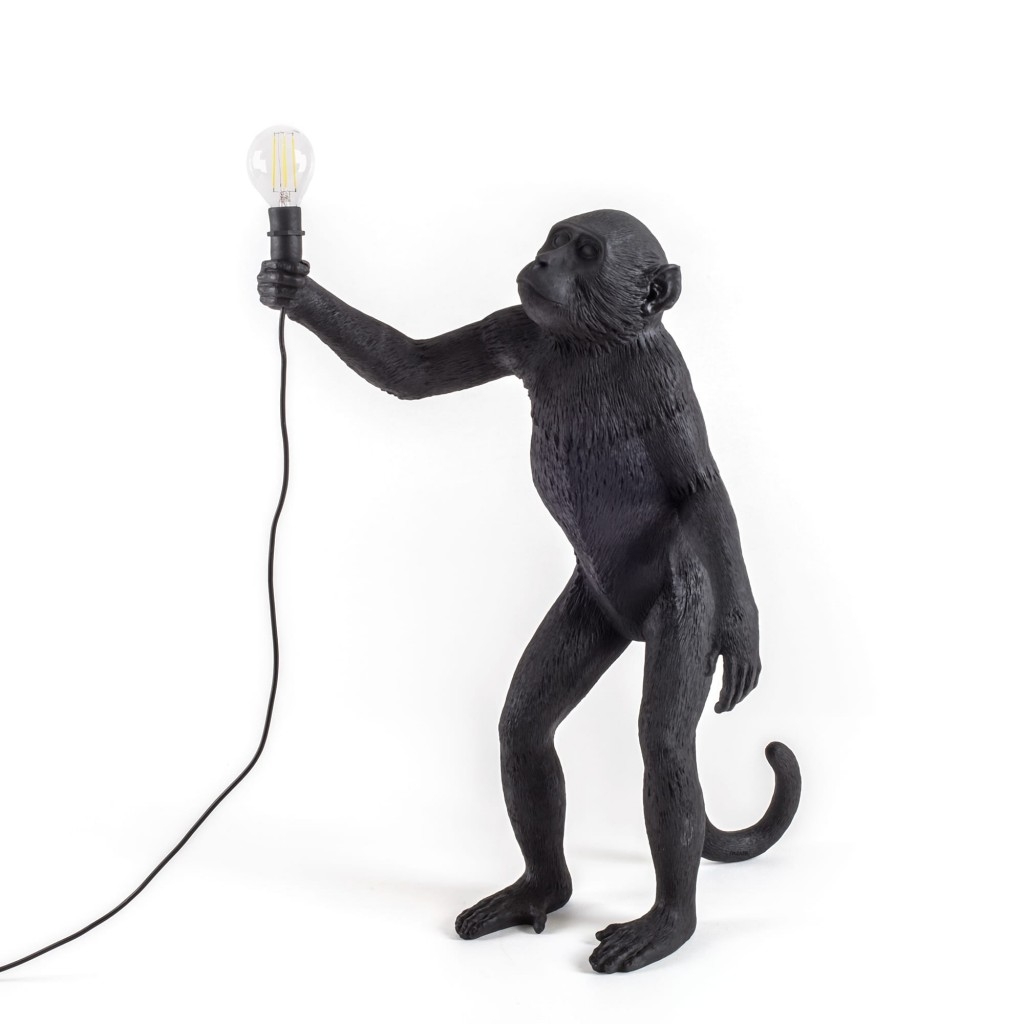 Lampada scimmia nera 54cm monkey lamp seletti